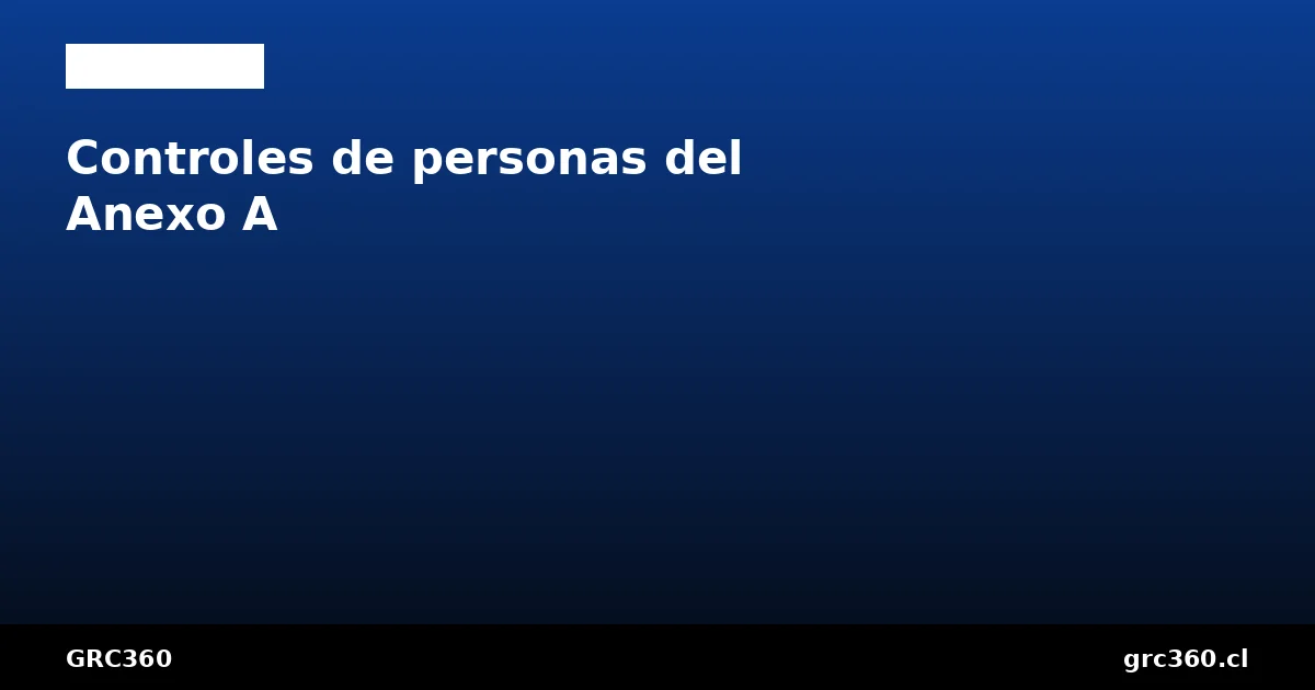 Controles de personas del Anexo A de ISO 27001:2022