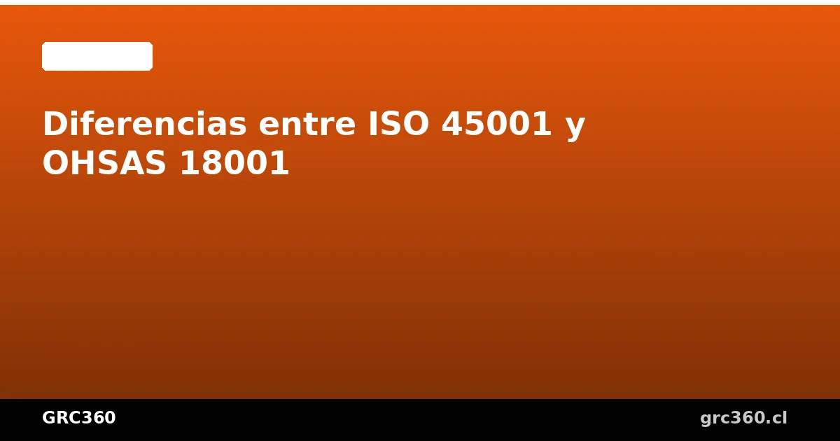 Tabla comparativa entre ISO 45001 y OHSAS 18001