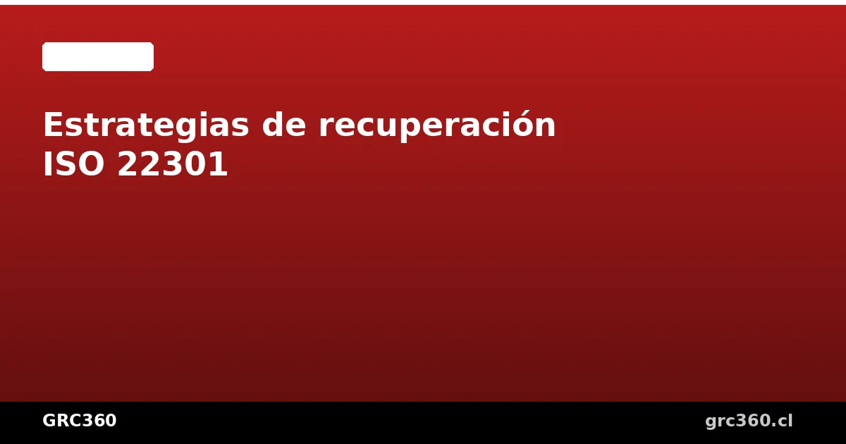 Estrategias de recuperación ISO 22301