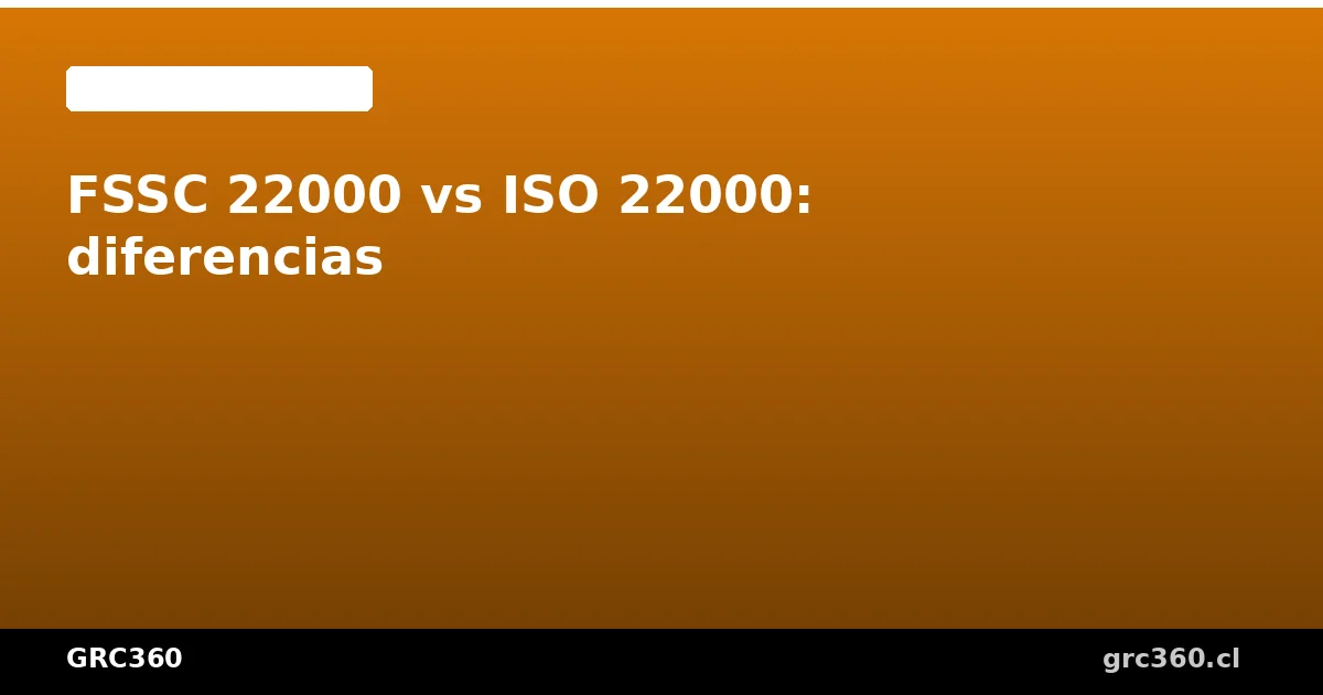 Comparativa FSSC 22000 vs ISO 22000