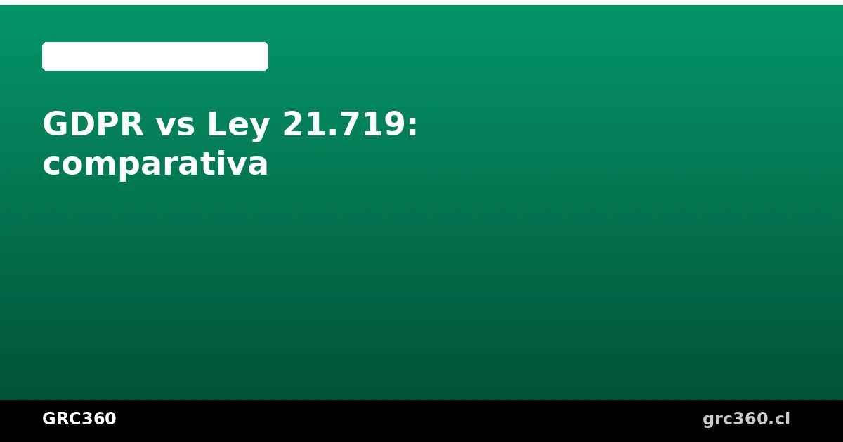 Comparativa GDPR vs Ley 21.719 de Chile