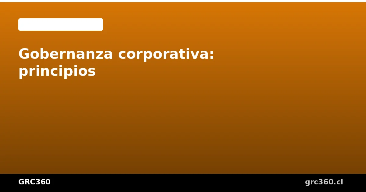 Gobernanza corporativa principios y mejores prácticas