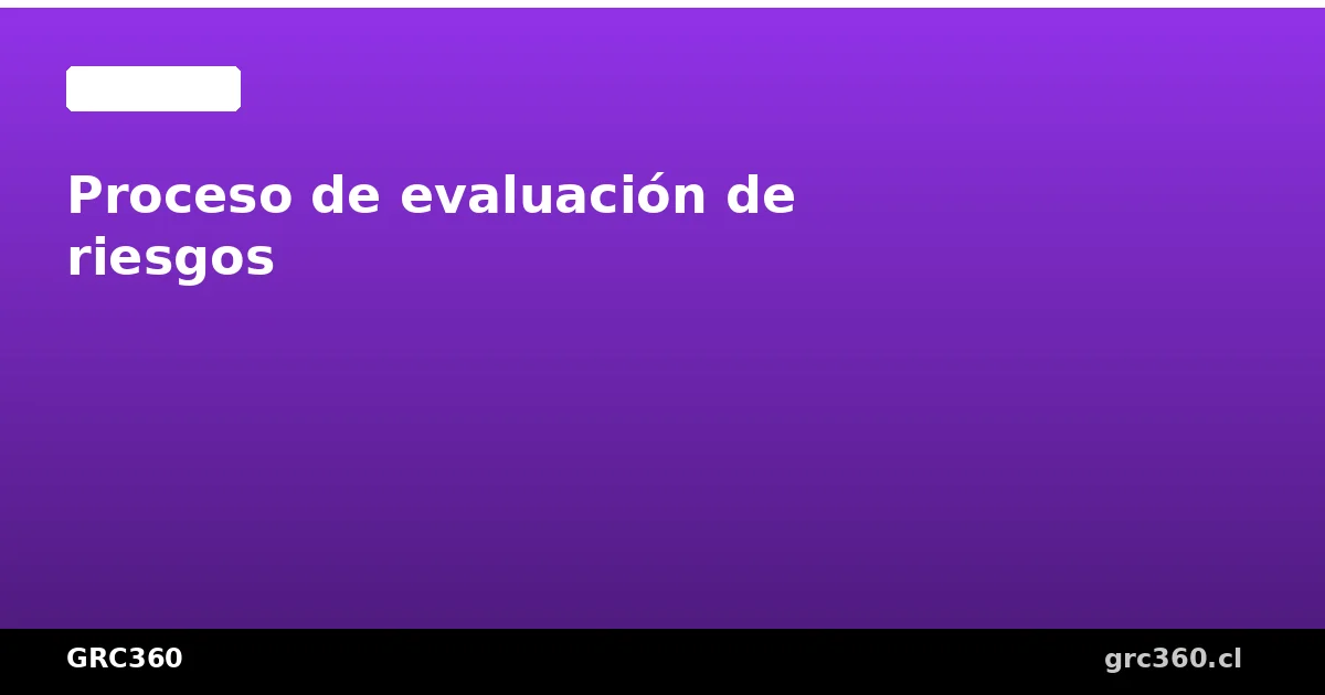 Proceso de evaluación de riesgos ISO 31000